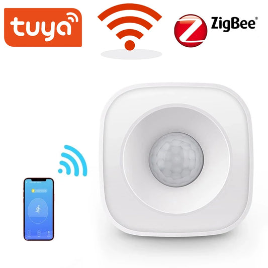 Tuya ZigBee/WiFi PIR Motion Sensor – Wireless Infrared Security & Burglar Alarm Detector, Smart Life App Compatible