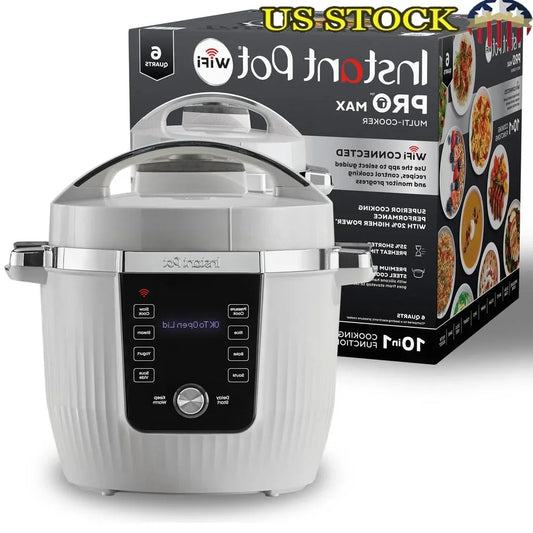 10-in-1 Wi-Fi Smart Pressure Cooker – Slow Cooker, Rice Steamer, Sauté, Yogurt, Sous Vide, and More with NutriBoost Technology