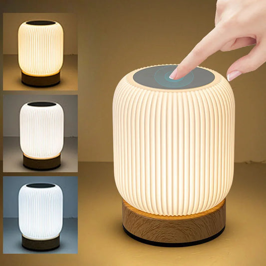 Night Light Touch Lamp – Portable, Dimmable, 3 Color Temperatures, Rechargeable Bedside & Table Lamp