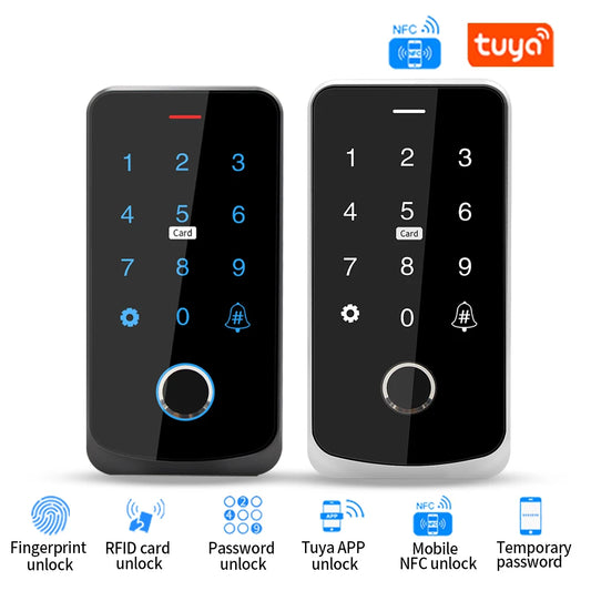 Waterproof Bluetooth Tuya Fingerprint Access Controller – Standalone RFID & Touch Keypad Door Opener