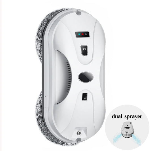 Robotic Window Cleaner – Dual Sprayer, High Suction, Remote Control, Anti-Falling Electric Glass Wiper