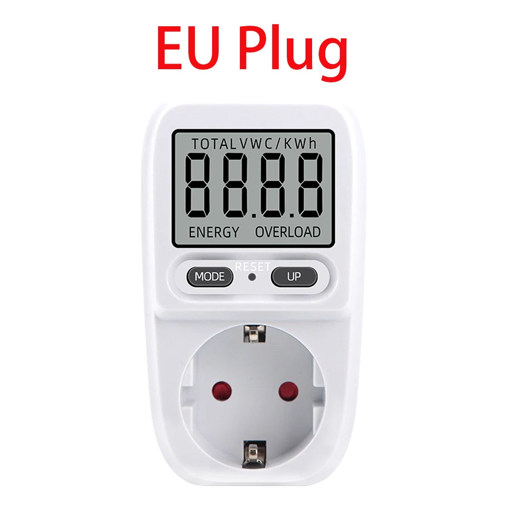 Smart Power Meter Wattmeter – Electric Energy Consumption Analyzer, Current Measuring Socket, Electricity Fees Monitor