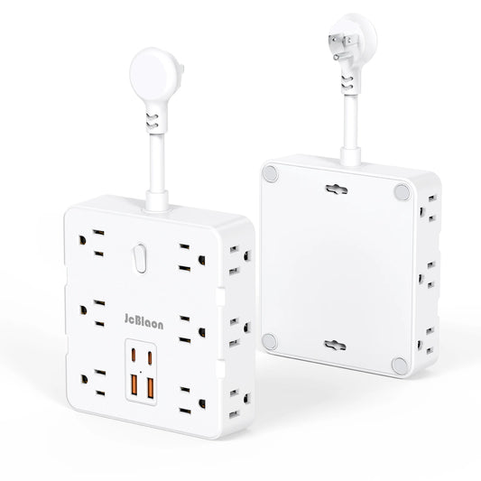 16-IN-1 Multiple Power Strip Adapter – US Plug, AC Outlets, USB & Type-C Ports, 1875W 15A