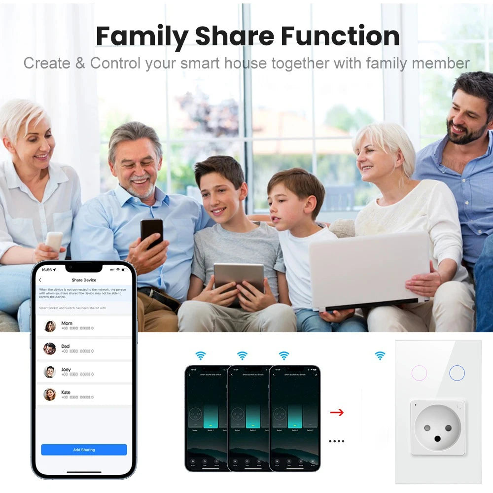 Melery WiFi Smart Power Plug – AU Adapter, LED Indicator, Voice Control, Works with Alexa, Google Home & Tuya