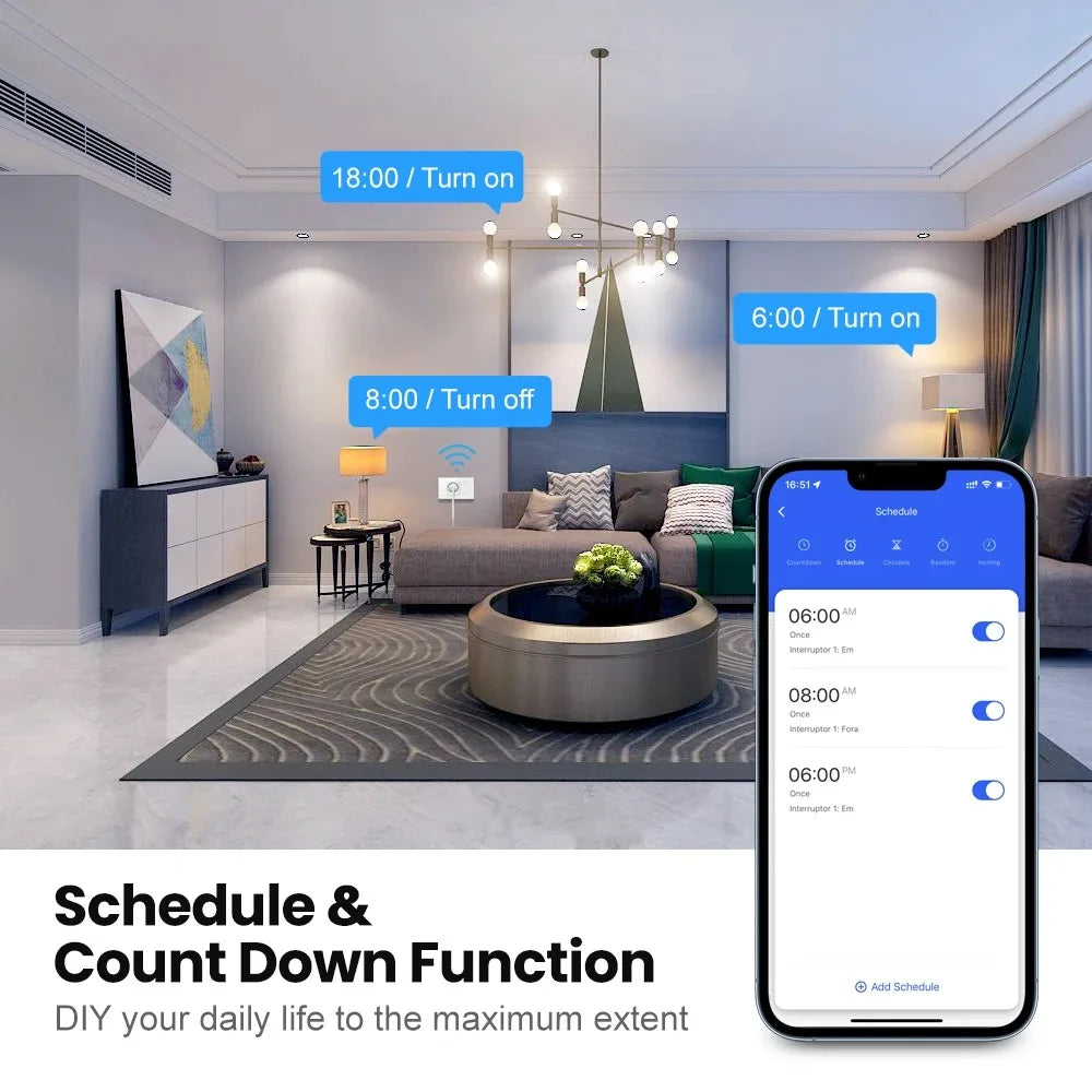 Melery WiFi Smart Power Plug – AU Adapter, LED Indicator, Voice Control, Works with Alexa, Google Home & Tuya