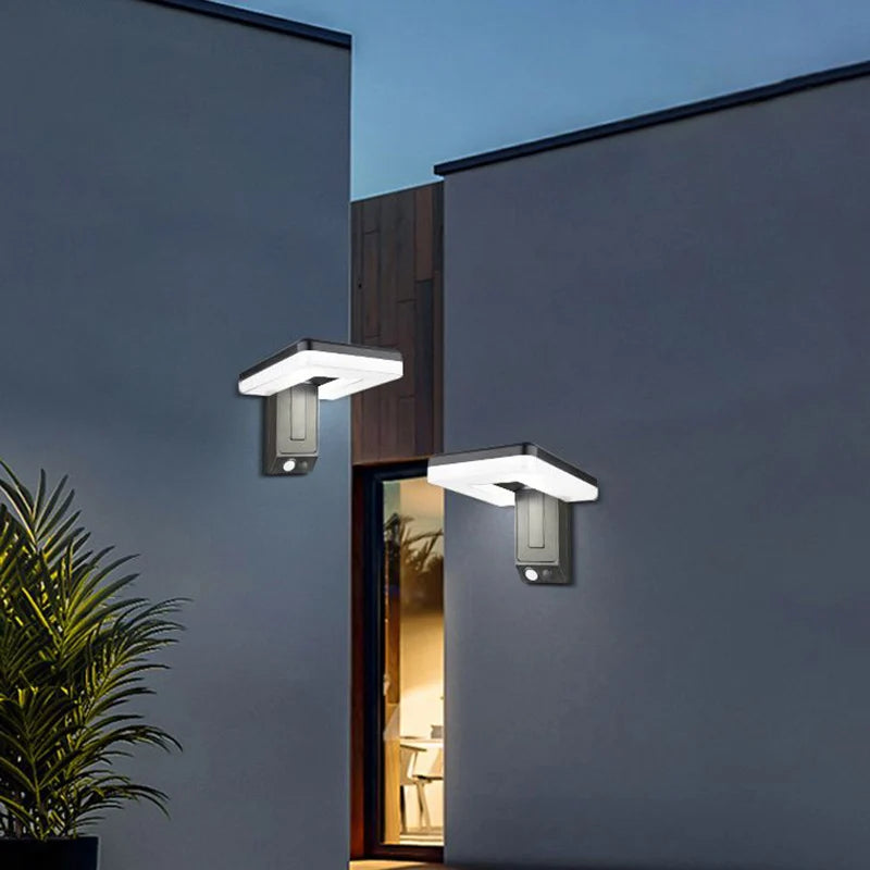 Solar Wall Light – 120° Foldable Head, Remote Control, Infrared Sensor, 3 Lighting Modes, IP65 Waterproof