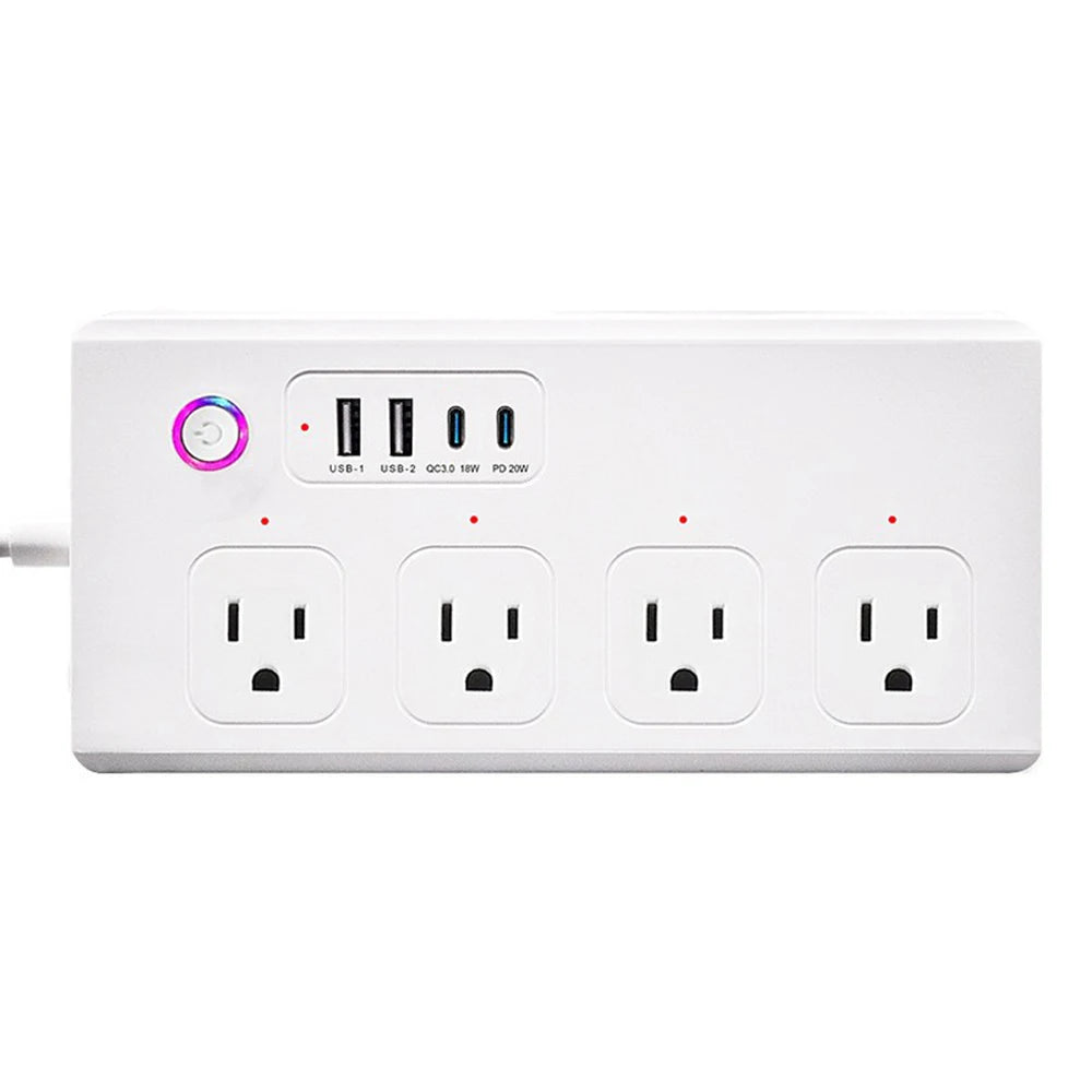 ZigBee WiFi Power Strip – Tuya Smart Plug, Voice-Controlled, Surge Protector, Smart Home Extension Cord