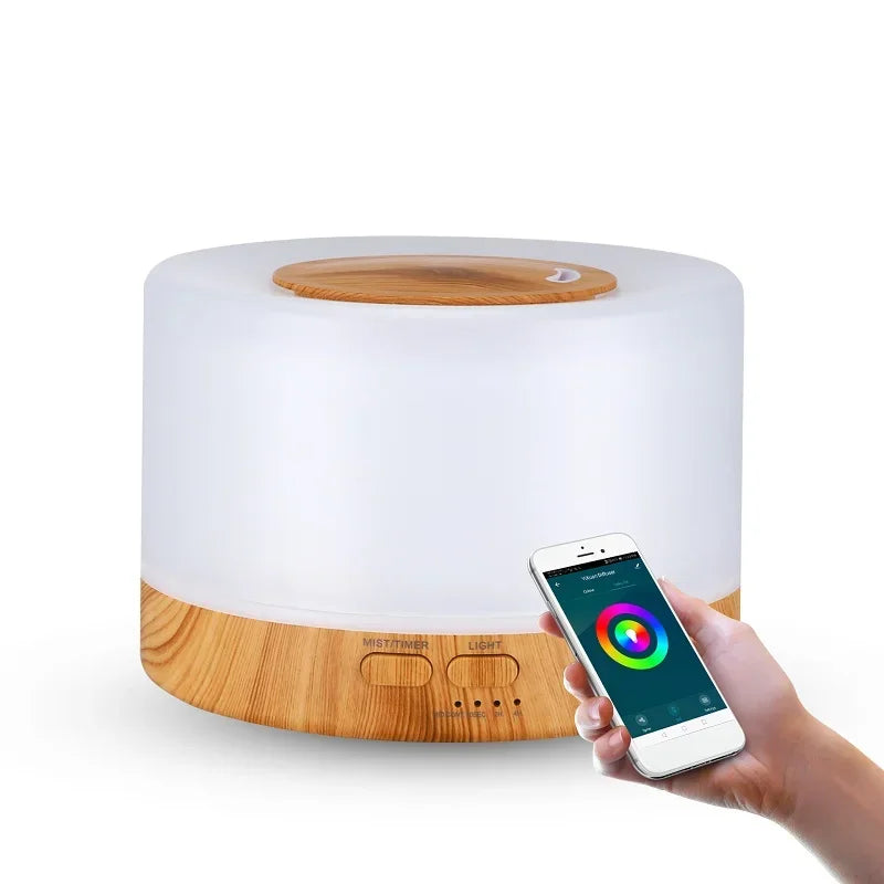 Tuya Smart Humidifier & Essential Oil Aroma Diffuser – WiFi, LED Color Lights, Timer, Alexa & Google Home Compatible