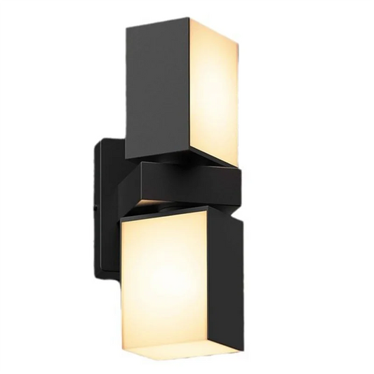 A44Z Dual-Head LED Wall Light – WiFi Smart Balcony & Garden Lamp, IP65 Waterproof, App Controlled, 110V