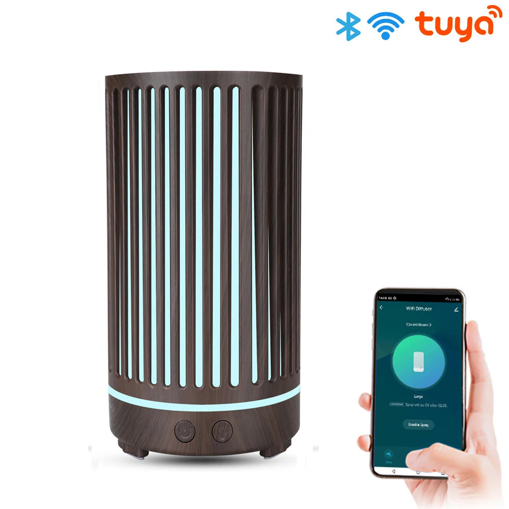 Tuya Smart Humidifier & Essential Oil Aroma Diffuser – WiFi, LED Color Lights, Timer, Alexa & Google Home Compatible