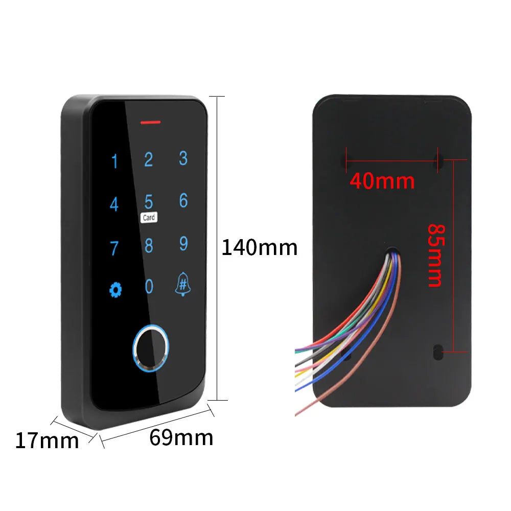 Waterproof Bluetooth Tuya Fingerprint Access Controller – Standalone RFID & Touch Keypad Door Opener