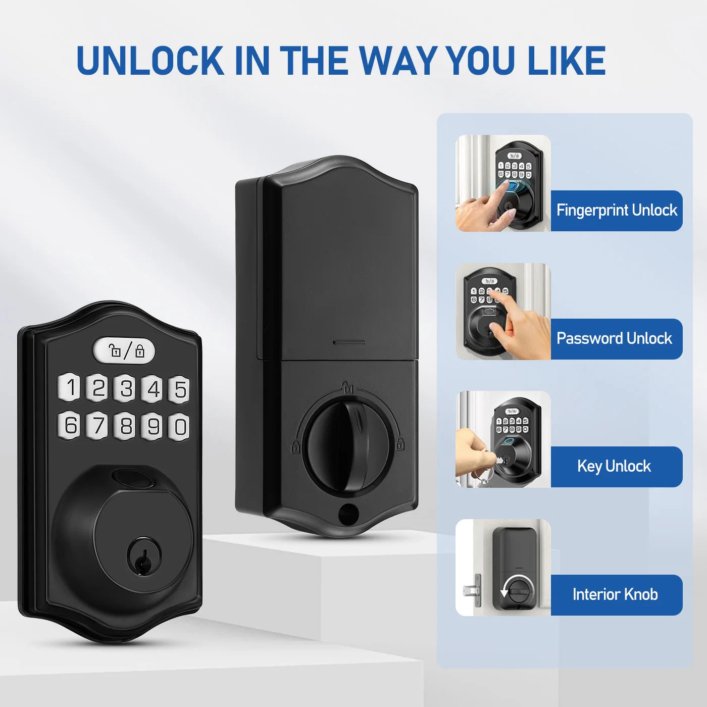 Fingerprint Door Lock – Smart Keyless Deadbolt, Electronic Keypad, Easy Installation