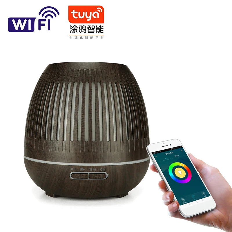 Tuya Smart Humidifier & Essential Oil Aroma Diffuser – WiFi, LED Color Lights, Timer, Alexa & Google Home Compatible