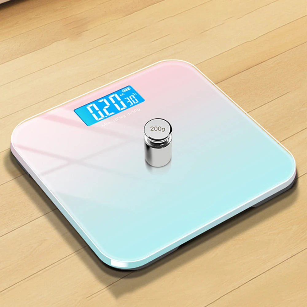 Digital Bathroom Scale – 7 Styles, Intelligent LCD Display, High-Strength, Temperature & Weight Management Features
