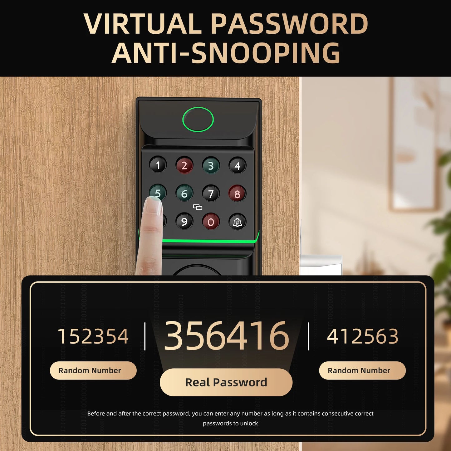 Viladepot Smart Lock – Fingerprint, App Control, Passcode & Touchscreen Keypad