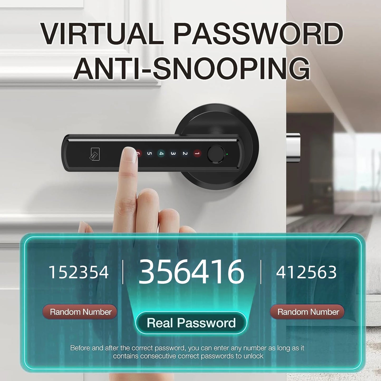 Viladepot Smart Lock – Fingerprint, App Control, Passcode & Touchscreen Keypad