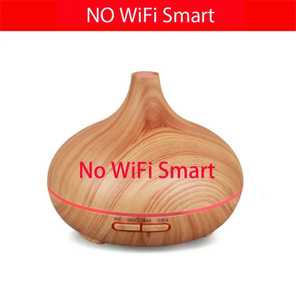 Smart WiFi 500ml Aromatherapy Essential Oil Diffuser – Tuya, Alexa & Google Home, 7 LED Colors