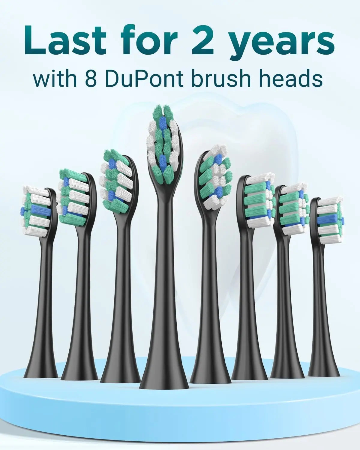 Rtauys S5 Upgraded Sonic Electric Toothbrush – Adults & Kids 12+, 8 Brush Heads, IPX7 Waterproof, Travel Case Included