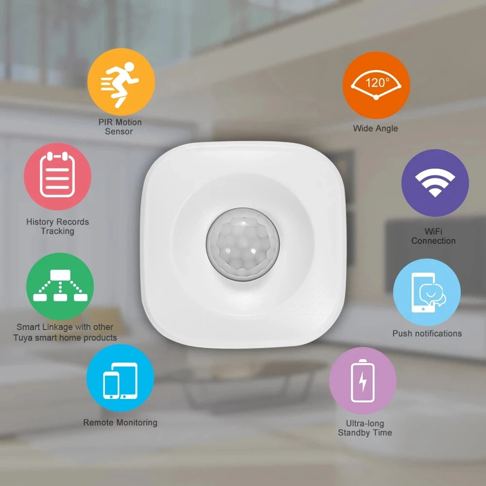 Tuya ZigBee/WiFi PIR Motion Sensor – Wireless Infrared Security & Burglar Alarm Detector, Smart Life App Compatible