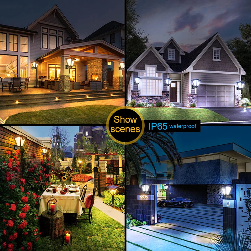 Solar Garden Light – Remote Control, Dual Installation, Waterproof Wall & Ground Lamp for Yard, Patio, Lawn
