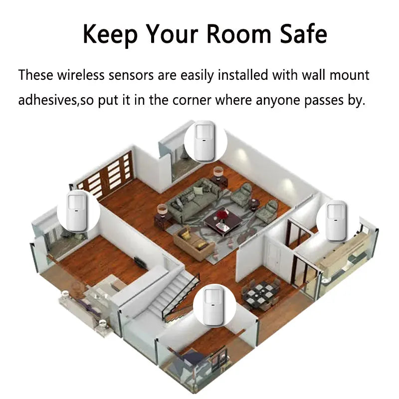 433MHz Wireless Pet-Immune PIR Motion Sensor Detector – 15kg Pet Immune, EV1527 Code, Smart Home Security Accessory