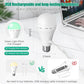 1/2pc 3-Color USB Rechargeable Smart LED Bulb – Dimmable, Cordless, Battery Operated, E27 Base