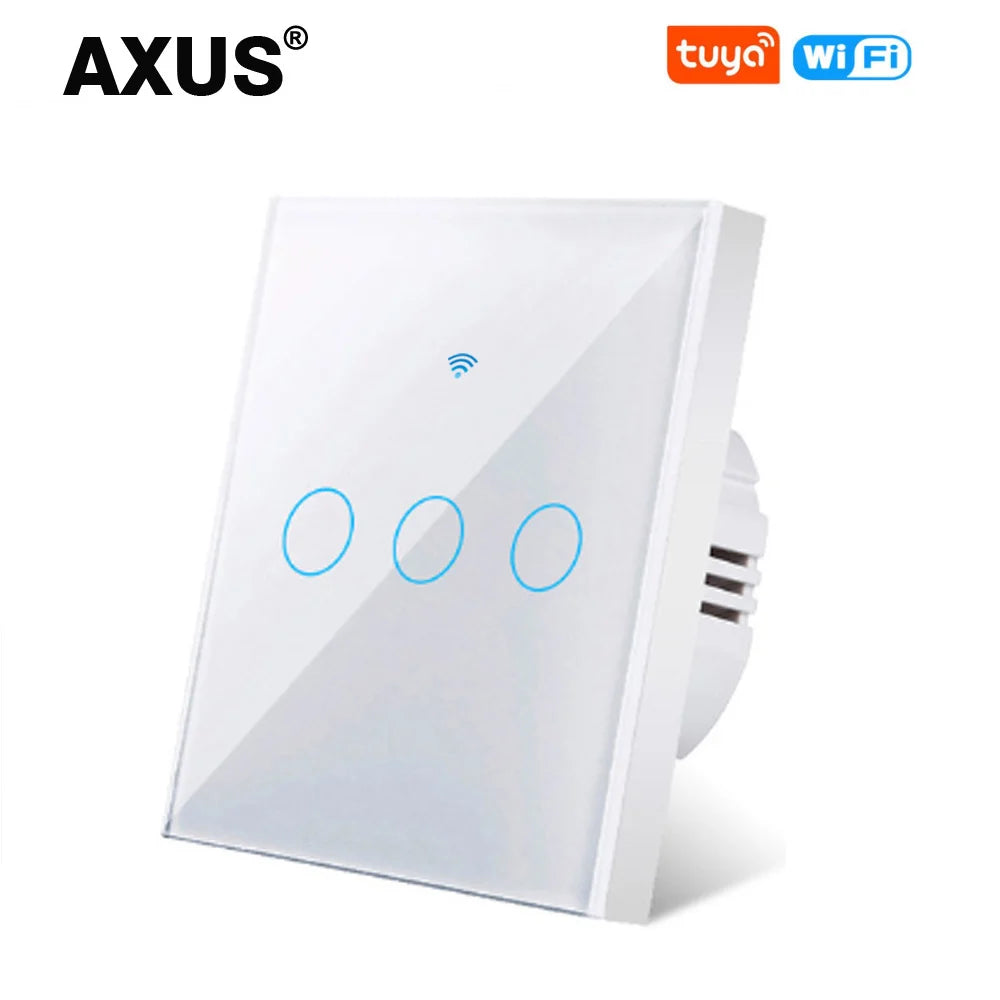 AXUS EU WiFi Smart Light Switch – Touch, RF433, No Neutral Wire, Tuya App, Alexa & Google Home