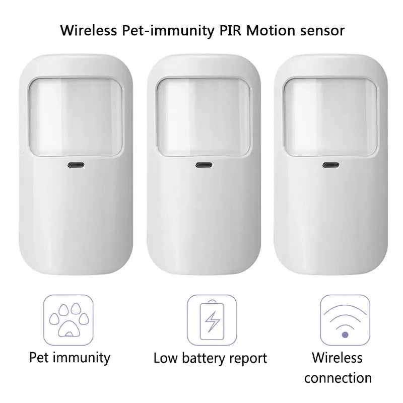 433MHz Wireless Pet-Immune PIR Motion Sensor Detector – 15kg Pet Immune, EV1527 Code, Smart Home Security Accessory