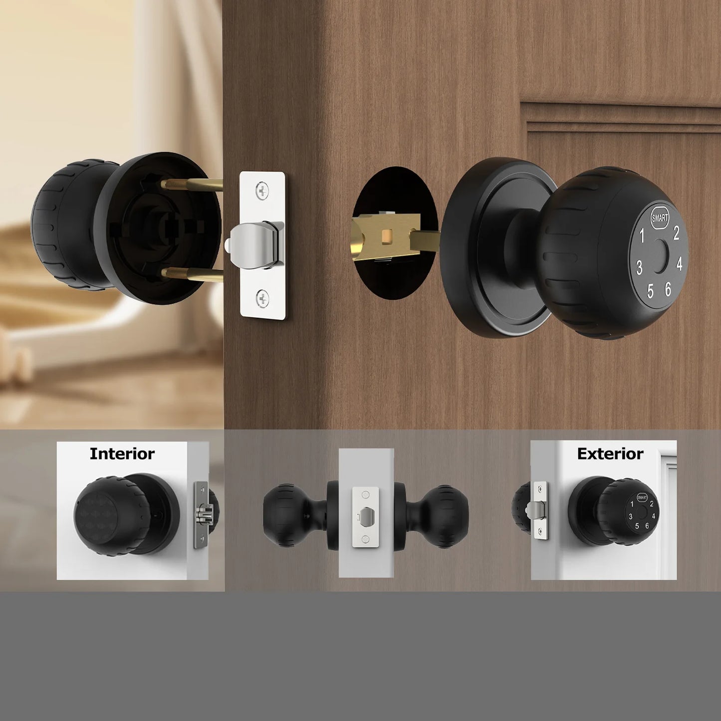 Viladepot Smart Lock – Fingerprint, App Control, Passcode & Touchscreen Keypad (Indoor)
