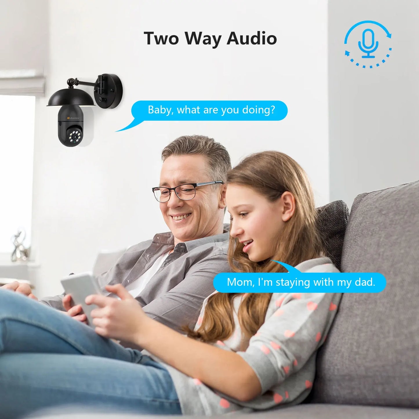 Jennov 2Pcs 2K WiFi Light Bulb Security Camera – Wireless Indoor/Outdoor Home Security