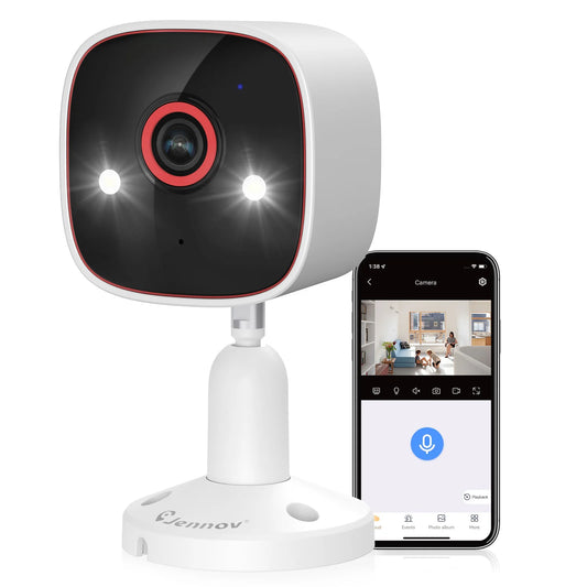 Jennov 2K HD Wireless Security Camera – Outdoor/Indoor, WiFi, Color Night Vision, IP66 Waterproof