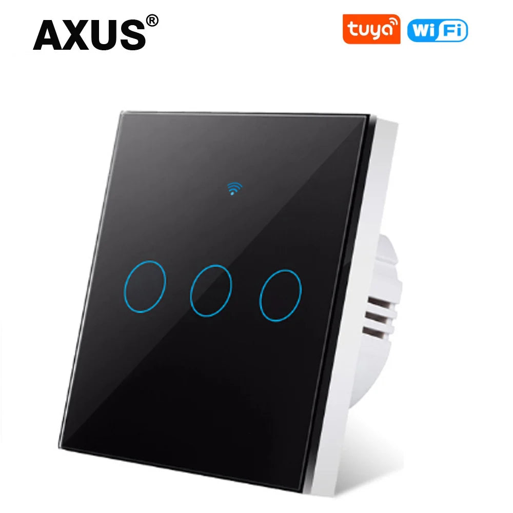 AXUS EU WiFi Smart Light Switch – Touch, RF433, No Neutral Wire, Tuya App, Alexa & Google Home