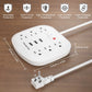 TRANSTON Power Outlet with Surge Protector – 6 AC Outlets, 3 USB Ports, 3.3ft Extension Cord, Fire Resistant