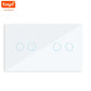 Shawader Tuya WiFi Smart Wall Light Switch – Touch Glass Panel, 4/5/6 Gang, Alexa & Google Home