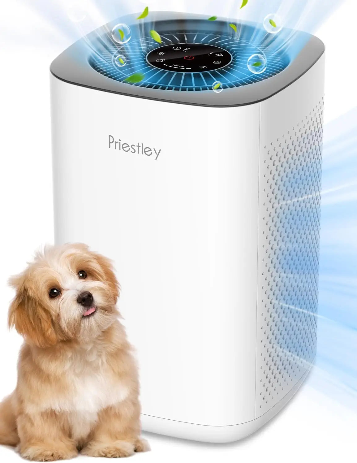 Priestley Air Purifier – Bedroom, Home, Dorm, Up to 1100Ft², Smart WiFi, 3-in-1 HEPA Filter