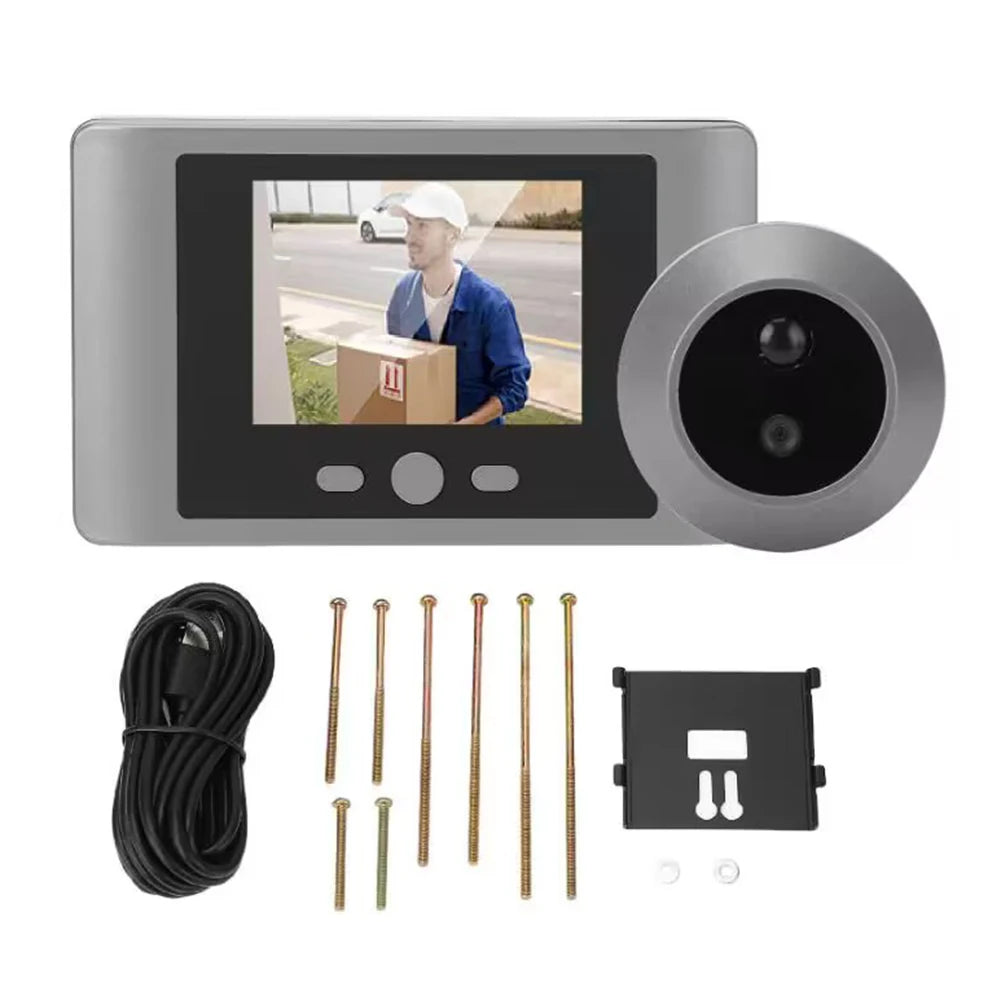 Mini Peephole Smart Wireless Door Viewer Camera – PIR Motion Detection, Digital Door Eye