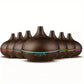 Wood Grain 550ml Ultrasonic Essential Oil Diffuser – Remote Control, 7-Color LED, 6 Preloaded Oils