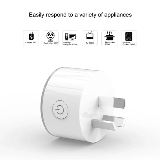 Melery WiFi Smart Power Plug – AU Adapter, LED Indicator, Voice Control, Works with Alexa, Google Home & Tuya