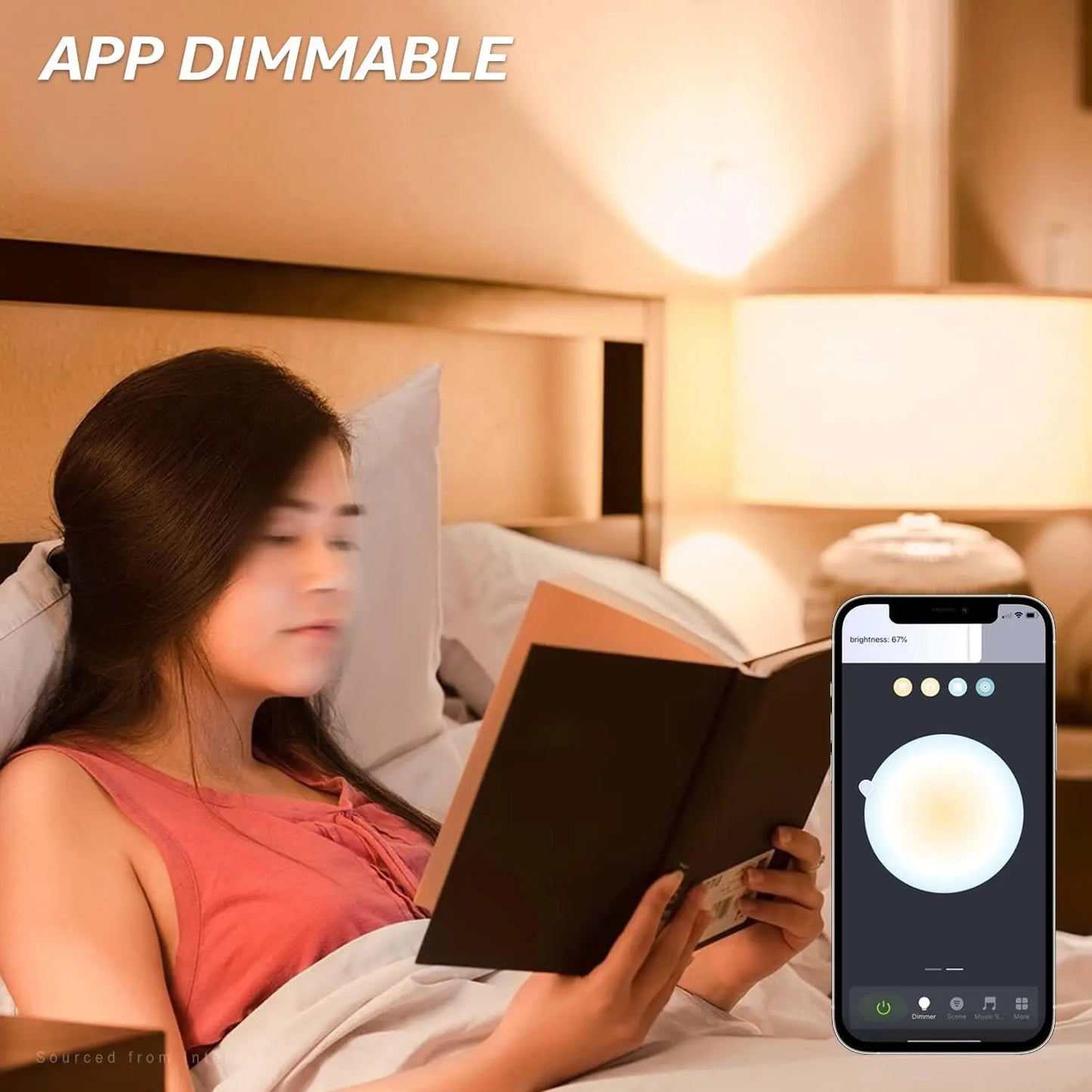 Smart WiFi LED A19 Bulb – RGBCW Color Changing, Dimmable, Compatible with Alexa & Google Home