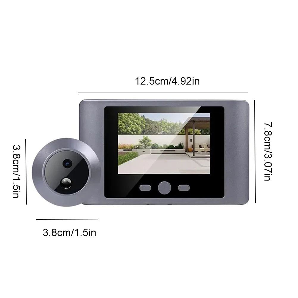Mini Peephole Smart Wireless Door Viewer Camera – PIR Motion Detection, Digital Door Eye