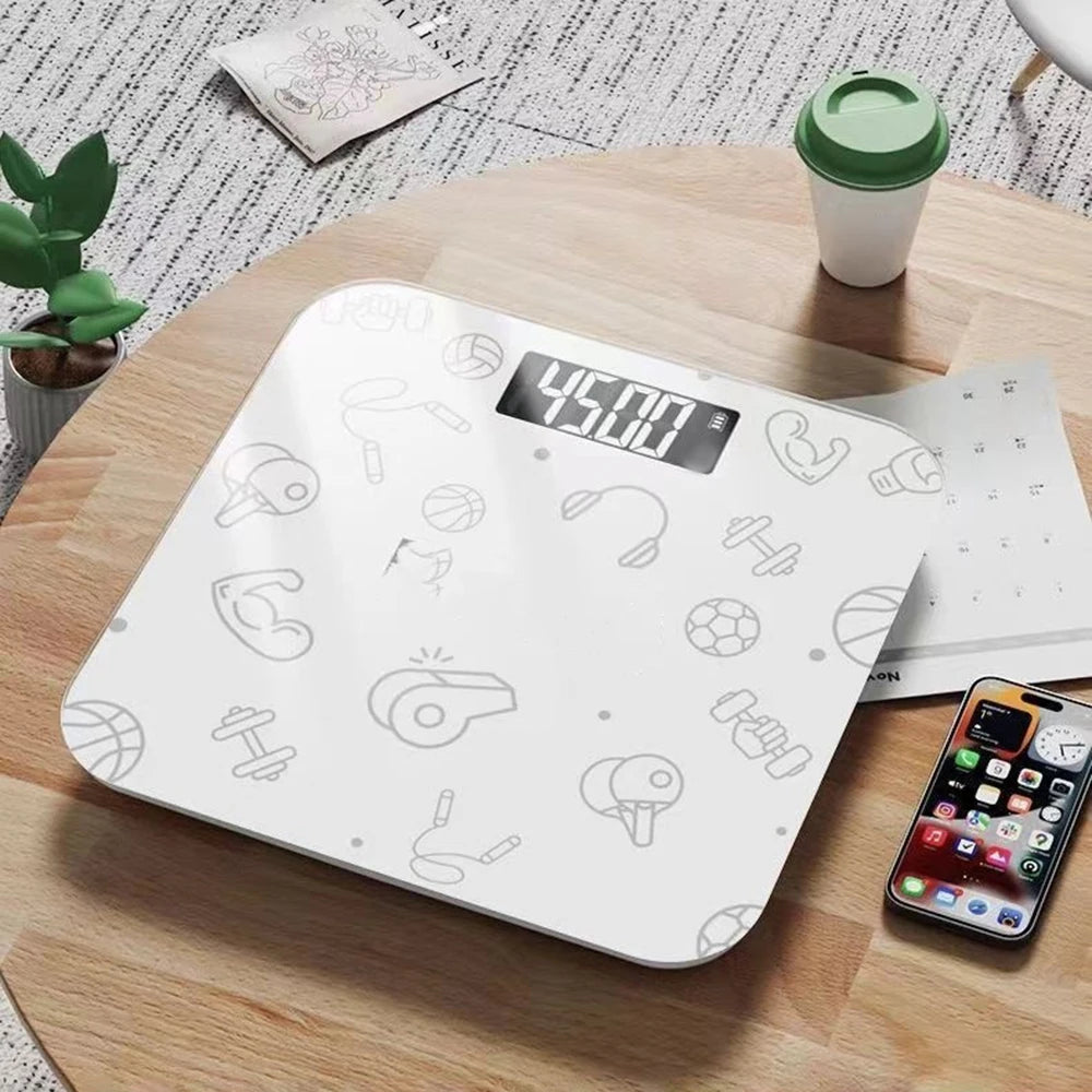 Digital Bathroom Scale – 7 Styles, Intelligent LCD Display, High-Strength, Temperature & Weight Management Features