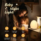 7-Color Changing Night Light – RGB Touch, Remote Control, Dimmable, USB Rechargeable, Portable Bedside Table Lamp