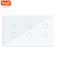 Shawader Tuya WiFi Smart Wall Light Switch – Touch Glass Panel, 4/5/6 Gang, Alexa & Google Home