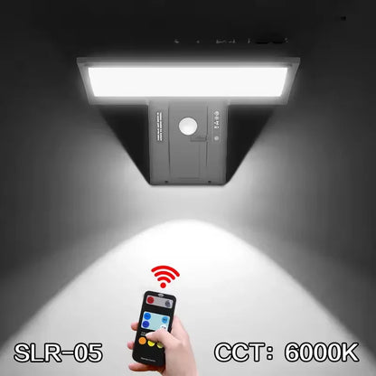 90LED Solar Outdoor Motion Sensor Flood Light – Waterproof, 3 Colors, 4 Modes for Garden & Yard Security