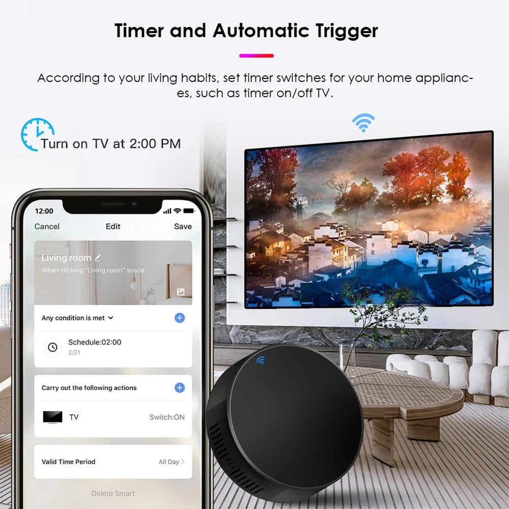 Tuya WiFi Smart IR Remote Controller – Wireless, Voice Control, Alexa & Google Home Compatible