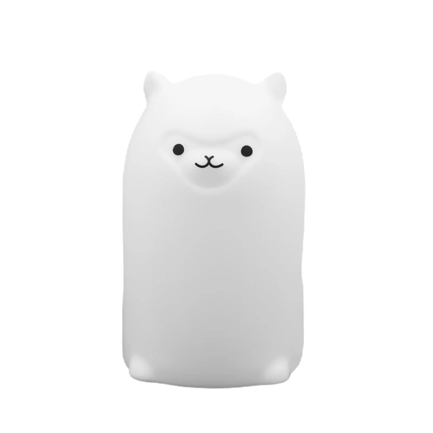 GGbingo LED Night Light – Touch Sensor RGB Alpaca, USB Rechargeable Silicone Lamp for Kids, Baby, and Festival Décor