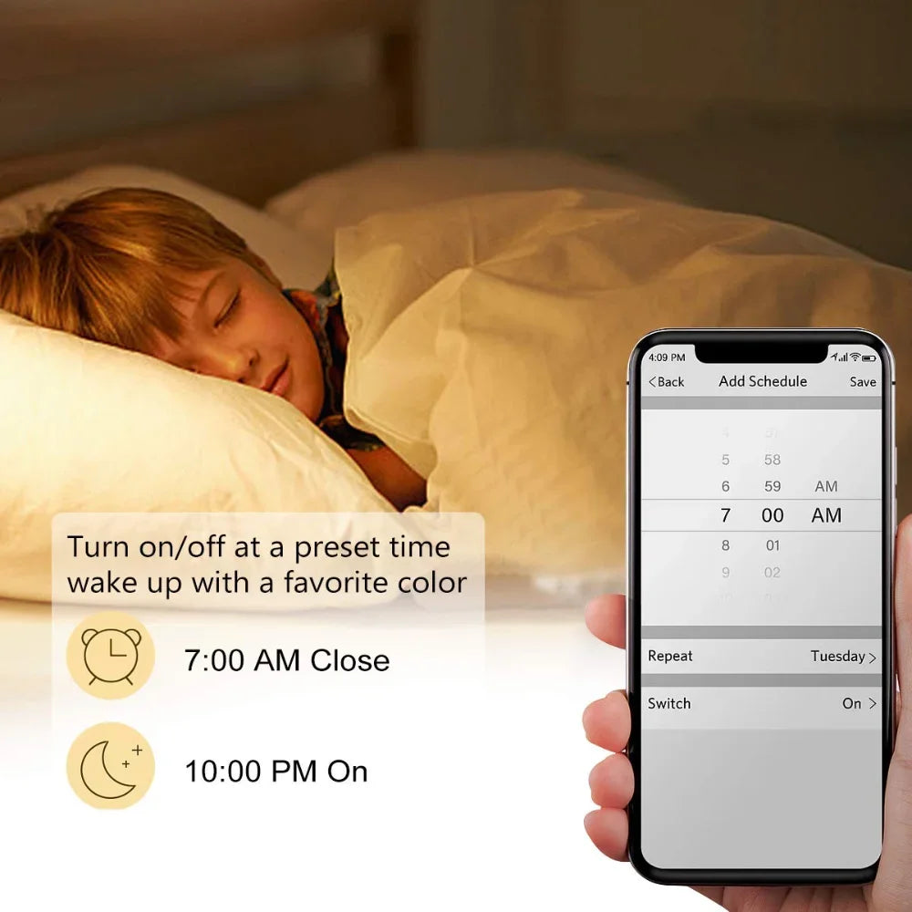 Shawader Tuya WiFi Smart Wall Light Switch – Touch Glass Panel, 4/5/6 Gang, Alexa & Google Home