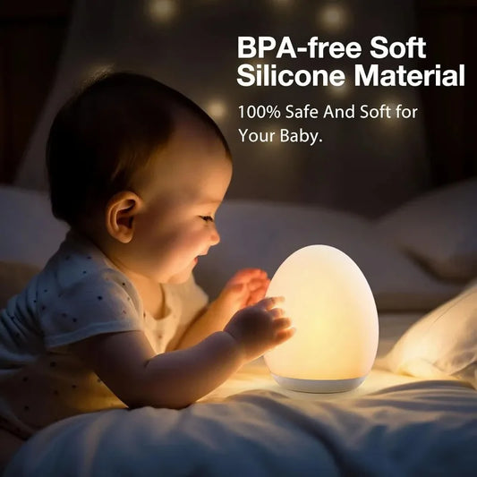 7-Color Changing Night Light – RGB Touch, Remote Control, Dimmable, USB Rechargeable, Portable Bedside Table Lamp