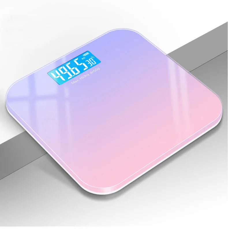 Digital Bathroom Scale – 7 Styles, Intelligent LCD Display, High-Strength, Temperature & Weight Management Features