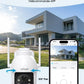 ieGeek 2K 3MP 360° PTZ HD Outdoor Solar Surveillance Camera – Battery Powered, PIR Motion Sensor, Color Night Vision